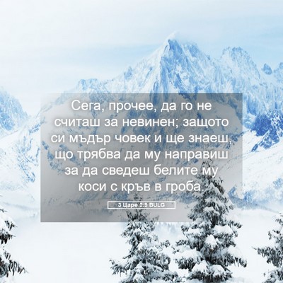 Picture 05 - 3 Царе 2:9 BULG - Сега, прочее, да го не - Bible Verse Picture
