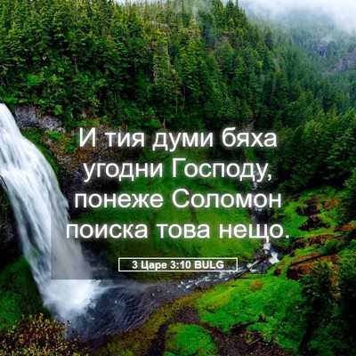 Picture 05 - 3 Царе 3:10 BULG - И тия думи бяха угодни - Bible Verse Picture