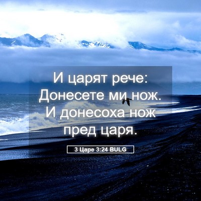 Picture 05 - 3 Царе 3:24 BULG - И царят рече: Донесете ми - Bible Verse Picture