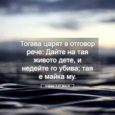 Picture 05 - 3 Царе 3:27 BULG - Тогава царят в отговор - Bible Verse Picture