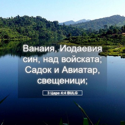 Picture 05 - 3 Царе 4:4 BULG - Ванаия, Иодаевия син, над - Bible Verse Picture