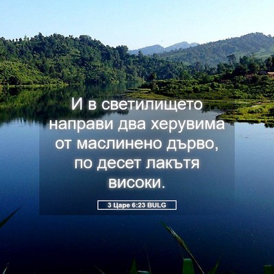 Picture 05 - 3 Царе 6:23 BULG - И в светилището направи - Bible Verse Picture