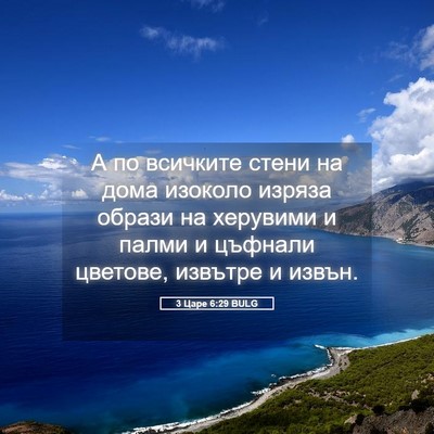 Picture 05 - 3 Царе 6:29 BULG - А по всичките стени на дома - Bible Verse Picture