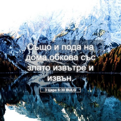 Picture 05 - 3 Царе 6:30 BULG - Също и пода на дома обкова - Bible Verse Picture