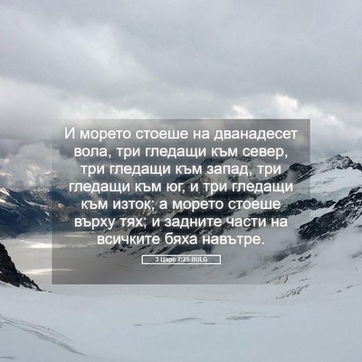 Picture 05 - 3 Царе 7:25 BULG - И морето стоеше на - Bible Verse Picture