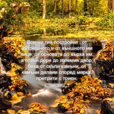 Picture 05 - 3 Царе 7:9 BULG - Всички тия постройки , от - Bible Verse Picture