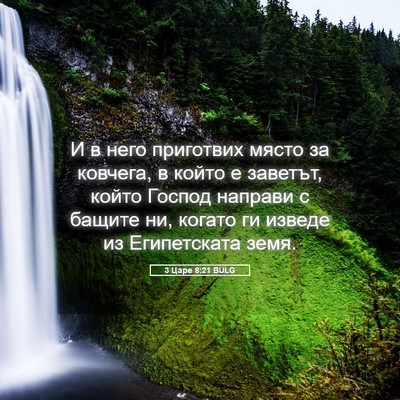 Picture 05 - 3 Царе 8:21 BULG - И в него приготвих място за - Bible Verse Picture