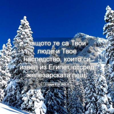 Picture 05 - 3 Царе 8:51 BULG - защото те са Твои люде и - Bible Verse Picture