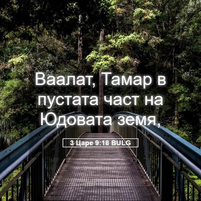 Picture 05 - 3 Царе 9:18 BULG - Ваалат, Тамар в пустата - Bible Verse Picture