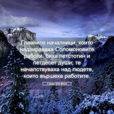 Picture 05 - 3 Царе 9:23 BULG - Главните началници, които - Bible Verse Picture