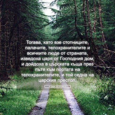 Picture 05 - 4 Царе 11:19 BULG - Тогава, като взе - Bible Verse Picture