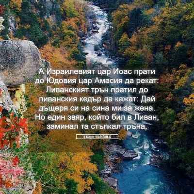 Picture 05 - 4 Царе 14:9 BULG - А Израилевият цар Иоас - Bible Verse Picture