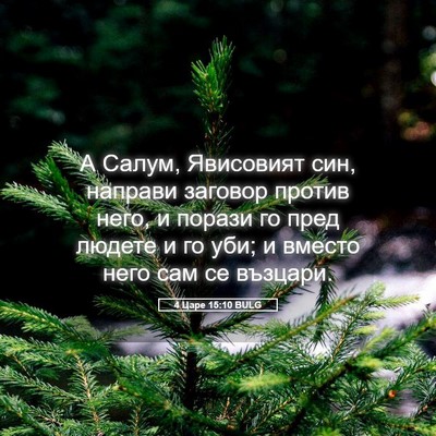 Picture 05 - 4 Царе 15:10 BULG - А Салум, Явисовият син, - Bible Verse Picture