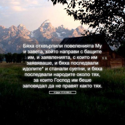 Picture 05 - 4 Царе 17:15 BULG - Бяха отхвърлили - Bible Verse Picture