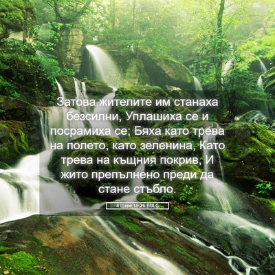 Picture 05 - 4 Царе 19:26 BULG - Затова жителите им станаха - Bible Verse Picture