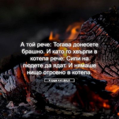 Picture 05 - 4 Царе 4:41 BULG - А той рече: Тогава донесете - Bible Verse Picture