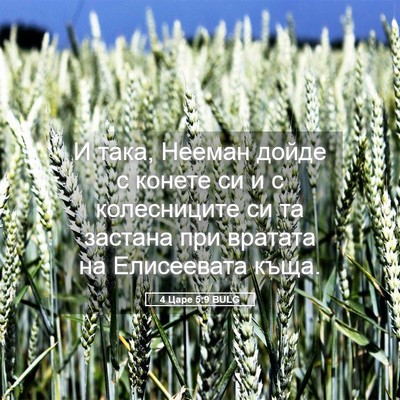Picture 05 - 4 Царе 5:9 BULG - И така, Нееман дойде с - Bible Verse Picture