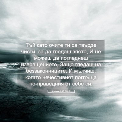 Picture 05 - Авакум 1:13 BULG - Тъй като очите ти са твърде - Bible Verse Picture