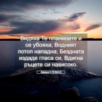 Picture 05 - Авакум 3:10 BULG - Видяха Те планините и се - Bible Verse Picture