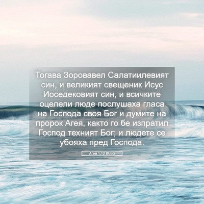Picture 05 - Агей 1:12 BULG - Тогава Зоровавел - Bible Verse Picture