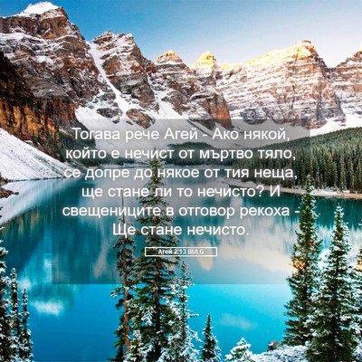 Picture 05 - Агей 2:13 BULG - Тогава рече Агей - Ако - Bible Verse Picture
