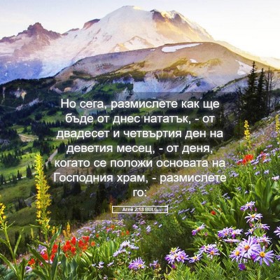 Picture 05 - Агей 2:18 BULG - Но сега, размислете как ще - Bible Verse Picture