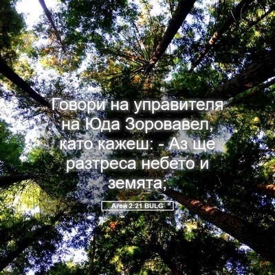 Picture 05 - Агей 2:21 BULG - Говори на управителя на - Bible Verse Picture