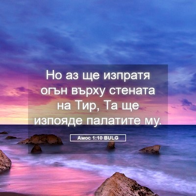 Picture 05 - Амос 1:10 BULG - Но аз ще изпратя огън върху - Bible Verse Picture