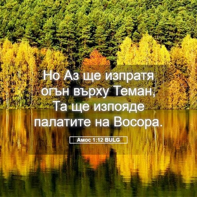 Picture 05 - Амос 1:12 BULG - Но Аз ще изпратя огън върху - Bible Verse Picture