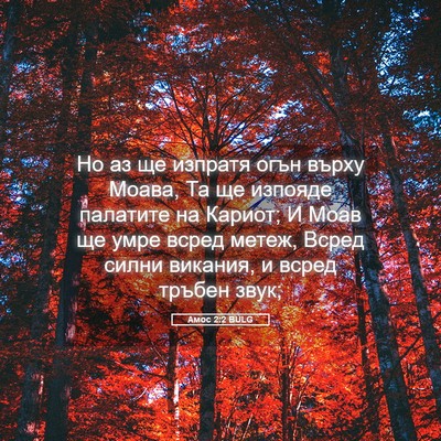 Picture 05 - Амос 2:2 BULG - Но аз ще изпратя огън върху - Bible Verse Picture