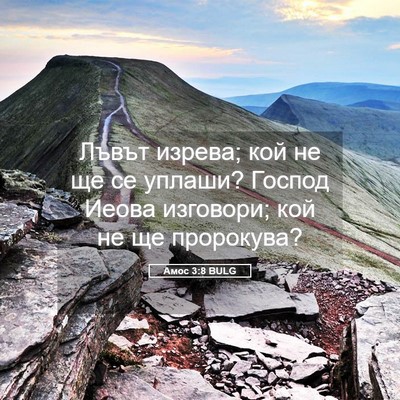 Picture 05 - Амос 3:8 BULG - Лъвът изрева; кой не ще се - Bible Verse Picture