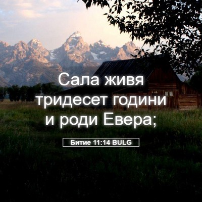 Picture 05 - Битие 11:14 BULG - Сала живя тридесет години - Bible Verse Picture