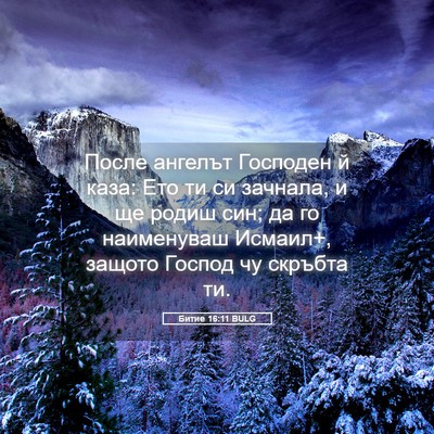 Picture 05 - Битие 16:11 BULG - После ангелът Господен й - Bible Verse Picture