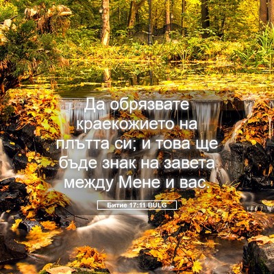 Picture 05 - Битие 17:11 BULG - Да обрязвате краекожието - Bible Verse Picture