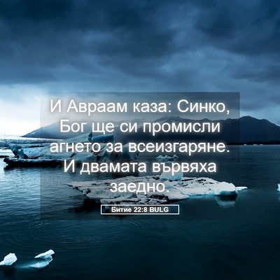 Picture 05 - Битие 22:8 BULG - И Авраам каза: Синко, Бог ще - Bible Verse Picture