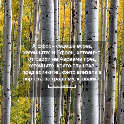 Picture 05 - Битие 23:10 BULG - А Ефрон седеше всред - Bible Verse Picture