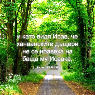 Picture 05 - Битие 28:8 BULG - и като видя Исав, че - Bible Verse Picture