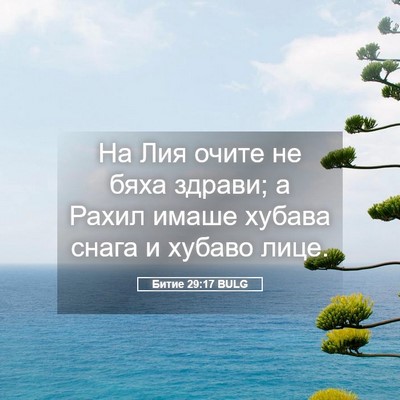 Picture 05 - Битие 29:17 BULG - На Лия очите не бяха - Bible Verse Picture