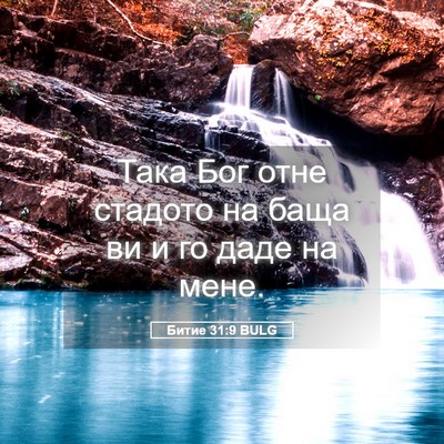 Picture 05 - Битие 31:9 BULG - Така Бог отне стадото на - Bible Verse Picture