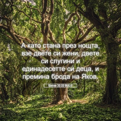 Picture 05 - Битие 32:22 BULG - А като стана през нощта, - Bible Verse Picture