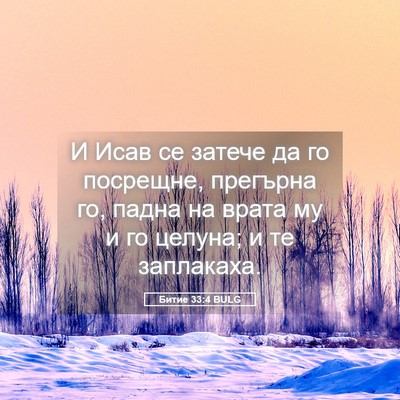 Picture 05 - Битие 33:4 BULG - И Исав се затече да го - Bible Verse Picture