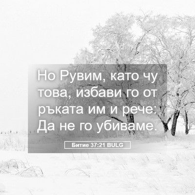 Picture 05 - Битие 37:21 BULG - Но Рувим, като чу това, - Bible Verse Picture