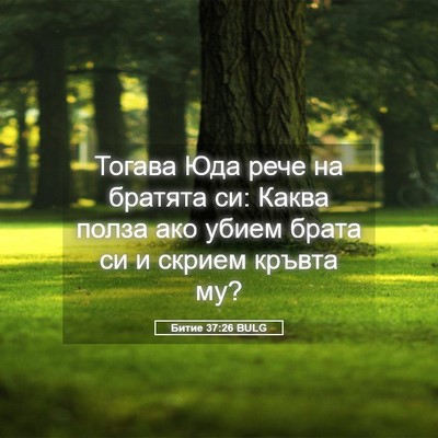 Picture 05 - Битие 37:26 BULG - Тогава Юда рече на братята - Bible Verse Picture