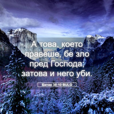 Picture 05 - Битие 38:10 BULG - А това, което правеше, бе - Bible Verse Picture