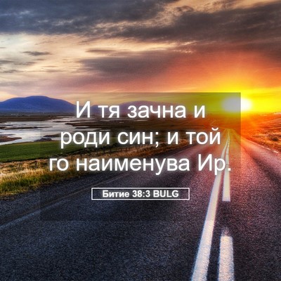 Picture 05 - Битие 38:3 BULG - И тя зачна и роди син; и той - Bible Verse Picture