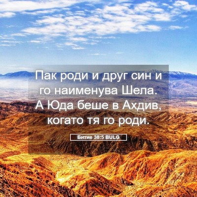 Picture 05 - Битие 38:5 BULG - Пак роди и друг син и го - Bible Verse Picture