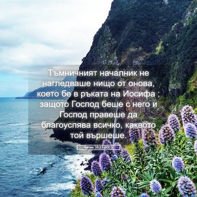 Picture 05 - Битие 39:23 BULG - Тъмничният началник не - Bible Verse Picture
