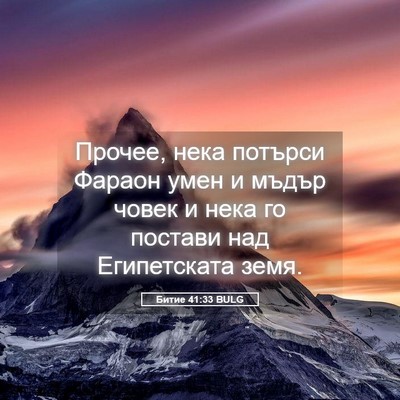 Picture 05 - Битие 41:33 BULG - Прочее, нека потърси - Bible Verse Picture