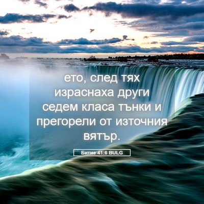 Picture 05 - Битие 41:6 BULG - ето, след тях израснаха - Bible Verse Picture