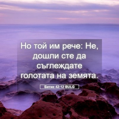 Picture 05 - Битие 42:12 BULG - Но той им рече: Не, дошли - Bible Verse Picture
